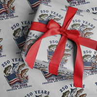 Freedom And Fishing Wrapping Paper Roll Patriotic American Flag Fisherman Gift