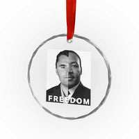 Freedom Charlie Kirk Crystal Glass Ornament Martin Luther King Jr - Wonder Print Shop