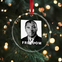 Freedom Charlie Kirk Crystal Glass Ornament Martin Luther King Jr - Wonder Print Shop
