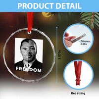 Freedom Charlie Kirk Crystal Glass Ornament Martin Luther King Jr - Wonder Print Shop