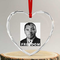 Freedom Charlie Kirk Heart Crystal Glass Ornament Martin Luther King Jr - Wonder Print Shop