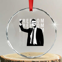 Freedom Charlie Kirk Tribute Crystal Glass Ornament A True Patriot Leagacy Memorial TS02