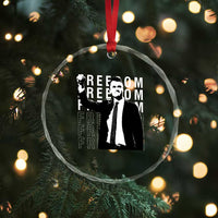 Freedom Charlie Kirk Tribute Crystal Glass Ornament A True Patriot Leagacy Memorial TS02
