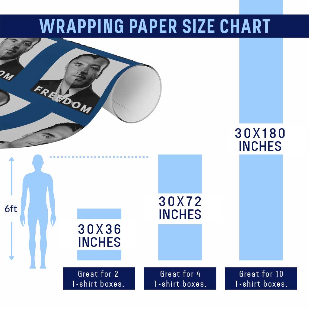 Freedom Charlie Kirk Wrapping Paper Roll Martin Luther King Jr - Wonder Print Shop