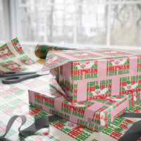 Freedom Dove Flag Wrapping Paper Roll Peaceful Iran Support