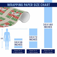 Freedom Dove Flag Wrapping Paper Roll Peaceful Iran Support