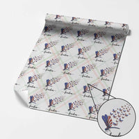 Freedom Dragonfly American Flag 4th Of July Wrapping Paper Roll Patriotic Nature Lover Graphic