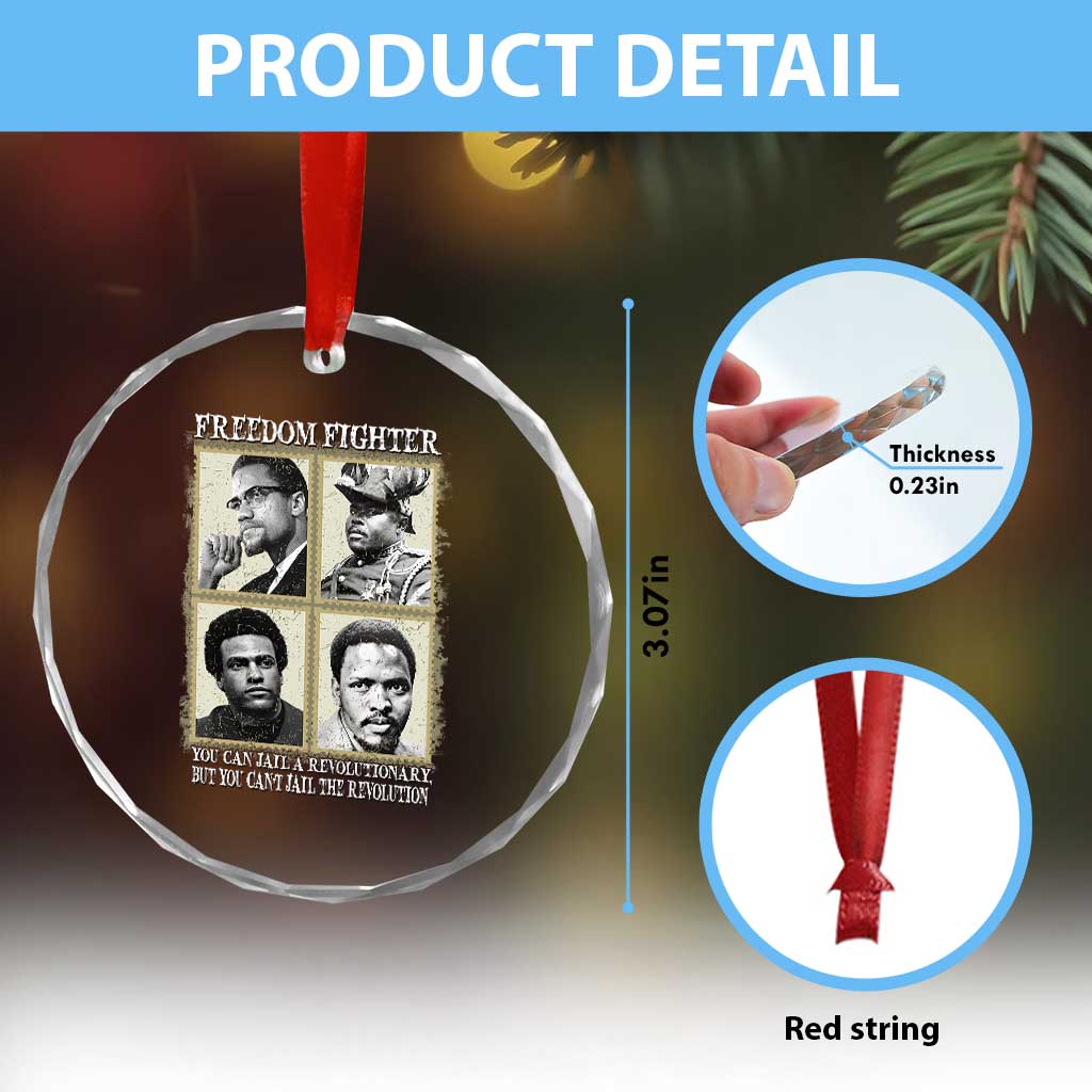 Freedom Fighters Heritage Crystal Glass Ornament Malcolm X Marcus Garvey Huey P Newton Steve Biko Revolution TS02