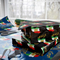 Freedom Iran Sun and Lion Flag Wrapping Paper Roll Free Iranian Revolution 2026