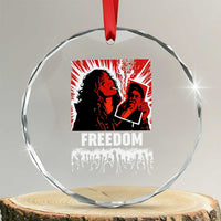 Freedom Iran Women Revolution 2026 Crystal Glass Ornament Lighting Cigarette with Burning Portrait Graphic