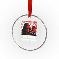 Freedom Iran Women Revolution 2026 Crystal Glass Ornament Lighting Cigarette with Burning Portrait Graphic