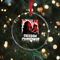 Freedom Iran Women Revolution 2026 Crystal Glass Ornament Lighting Cigarette with Burning Portrait Graphic