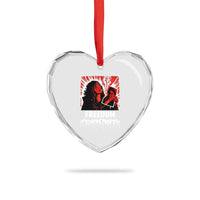 Freedom Iran Women Revolution 2026 Heart Crystal Glass Ornament Lighting Cigarette with Burning Portrait Graphic