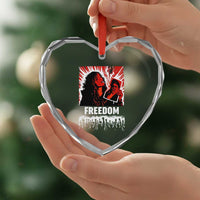 Freedom Iran Women Revolution 2026 Heart Crystal Glass Ornament Lighting Cigarette with Burning Portrait Graphic
