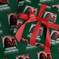 Freedom Iran Women Revolution 2026 Wrapping Paper Roll Lighting Cigarette with Burning Portrait Graphic