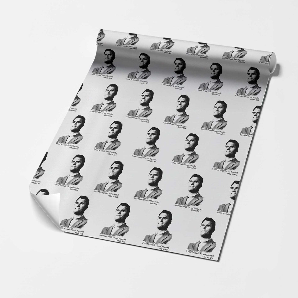 Freedom Is Not Free Wrapping Paper Roll Defender of Liberty Charlie Kirk Tribute - Wonder Print Shop
