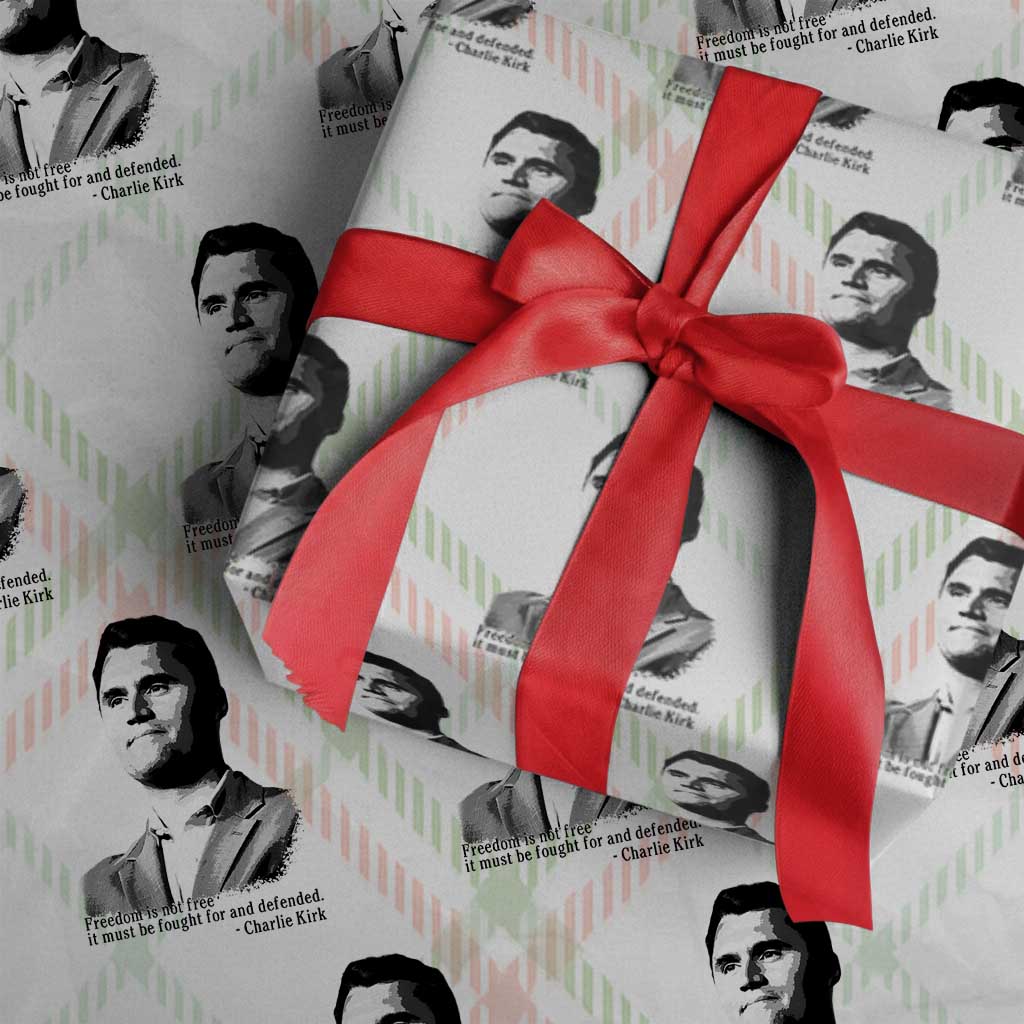 Freedom Is Not Free Wrapping Paper Roll Defender of Liberty Charlie Kirk Tribute - Wonder Print Shop