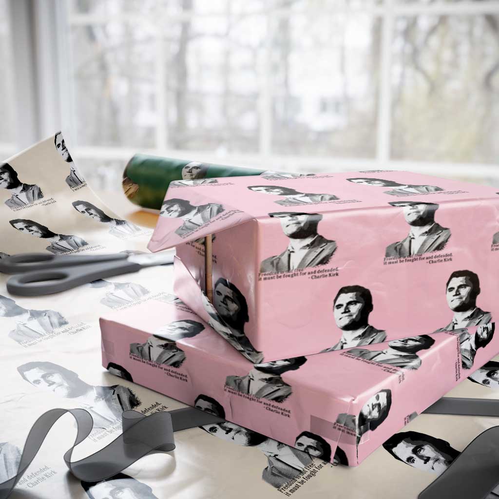 Freedom Is Not Free Wrapping Paper Roll Defender of Liberty Charlie Kirk Tribute - Wonder Print Shop