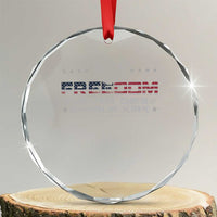 Freedom Never Dies Charlie Kirk Crystal Glass Ornament Vintage American Flag - Wonder Print Shop