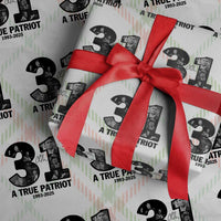 Freedom Number 31 Tribute Graphic Wrapping Paper Roll Thank You Charlie Kirk A True Patriot Memorial - Wonder Print Shop