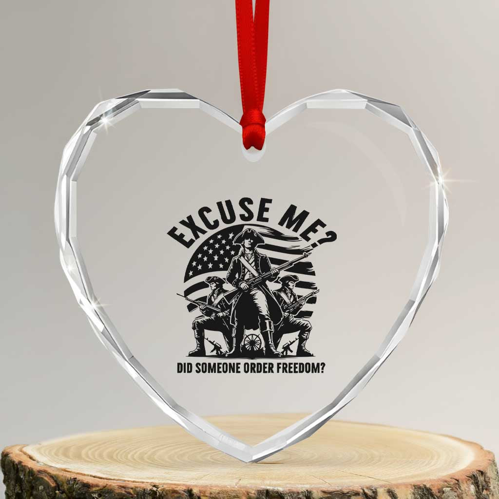 Freedom Resist Protest Civil Rights Heart Crystal Glass Ornament Excuse Me Did Someone Order Freedom