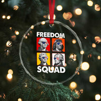 Freedom Squad Founding Fathers Crystal Glass Ornament American Revolution 4th of July