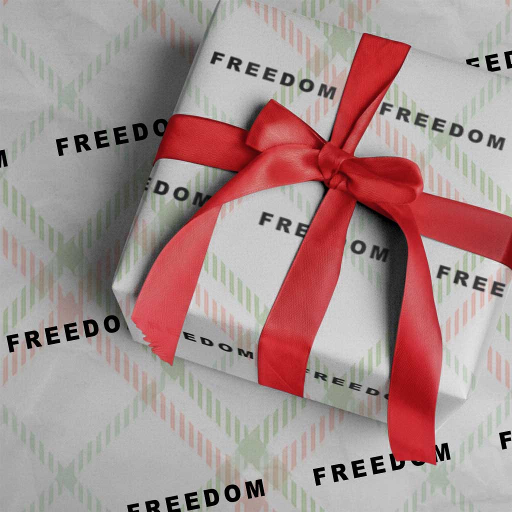 Freedom Statement Wrapping Paper Roll Free Speech Charlie Kirk Tribute - Wonder Print Shop