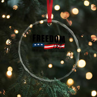 Freedom This Is The Turning Point Crystal Glass Ornament True Patriot Liberty Defender American Flag TS02