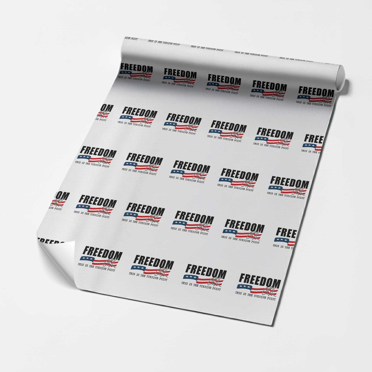 Freedom This Is The Turning Point Wrapping Paper Roll True Patriot Liberty Defender American Flag - Wonder Print Shop