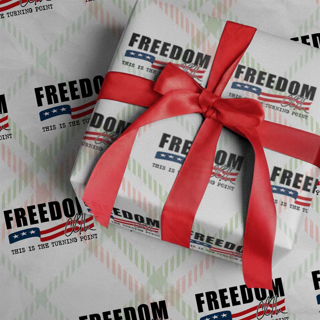 Freedom This Is The Turning Point Wrapping Paper Roll True Patriot Liberty Defender American Flag - Wonder Print Shop
