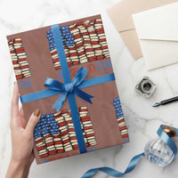 Freedom to Read Books Freadom Wrapping Paper Roll USA Flag Patriotic Library Book Lover
