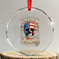 Freedom Tour 250 Years 1776-2026 American Flag Skull Crystal Glass Ornament Rock Aesthetic Patriotic Semiquincentennial 250th Anniversary