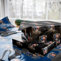 Freedom Tour 250 Years 1776-2026 American Flag Skull Wrapping Paper Roll Rock Aesthetic Patriotic Semiquincentennial 250th Anniversary