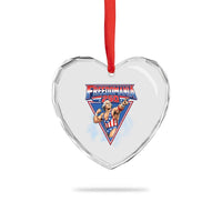 Freedomania 250 George Washington Wrestler Graphic Heart Crystal Glass Ornament Funny Muscular President Lightning 1776 to 2026 Semiquincentennial