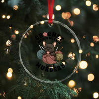 French Bulldog Crystal Glass Ornament Crochet Makes Me Feel Less Murdery TS12