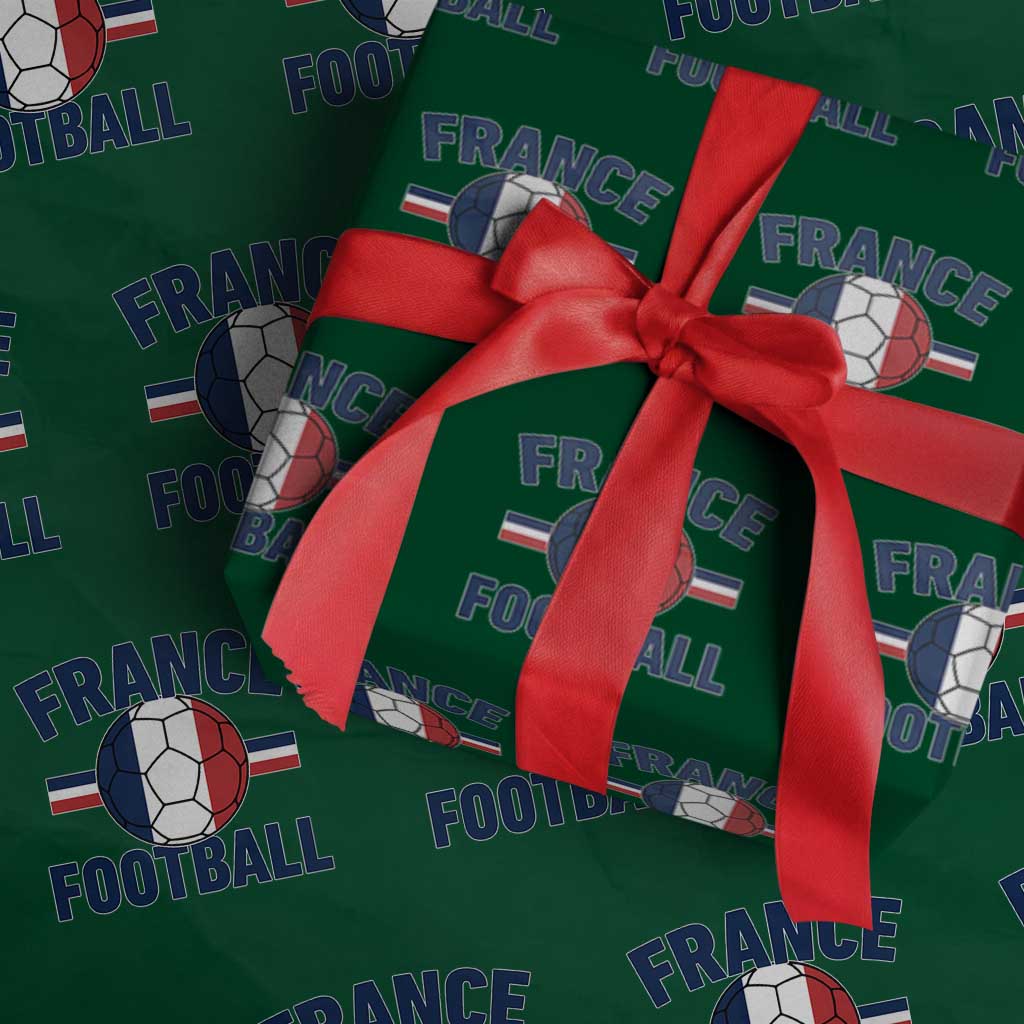 French Flag France Soccer Football Fan Wrapping Paper Roll