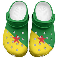 French Guiana Clogs Shoes Heritage Palette Flag-Inspired - Wonder Print Shop