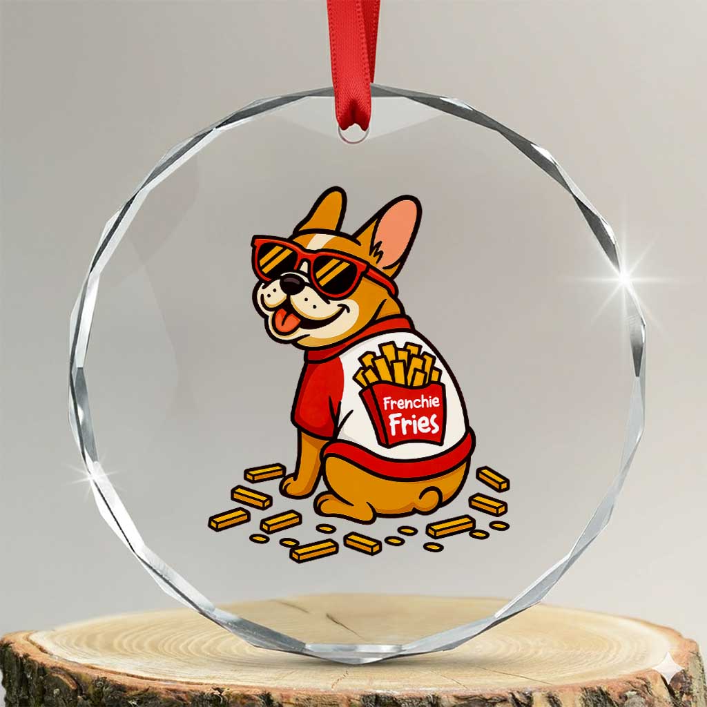 Frenchie Fries Crystal Glass Ornament Funny French Bulldog Lover Gift TS12