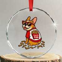 Frenchie Fries Crystal Glass Ornament Funny French Bulldog Lover Gift TS12
