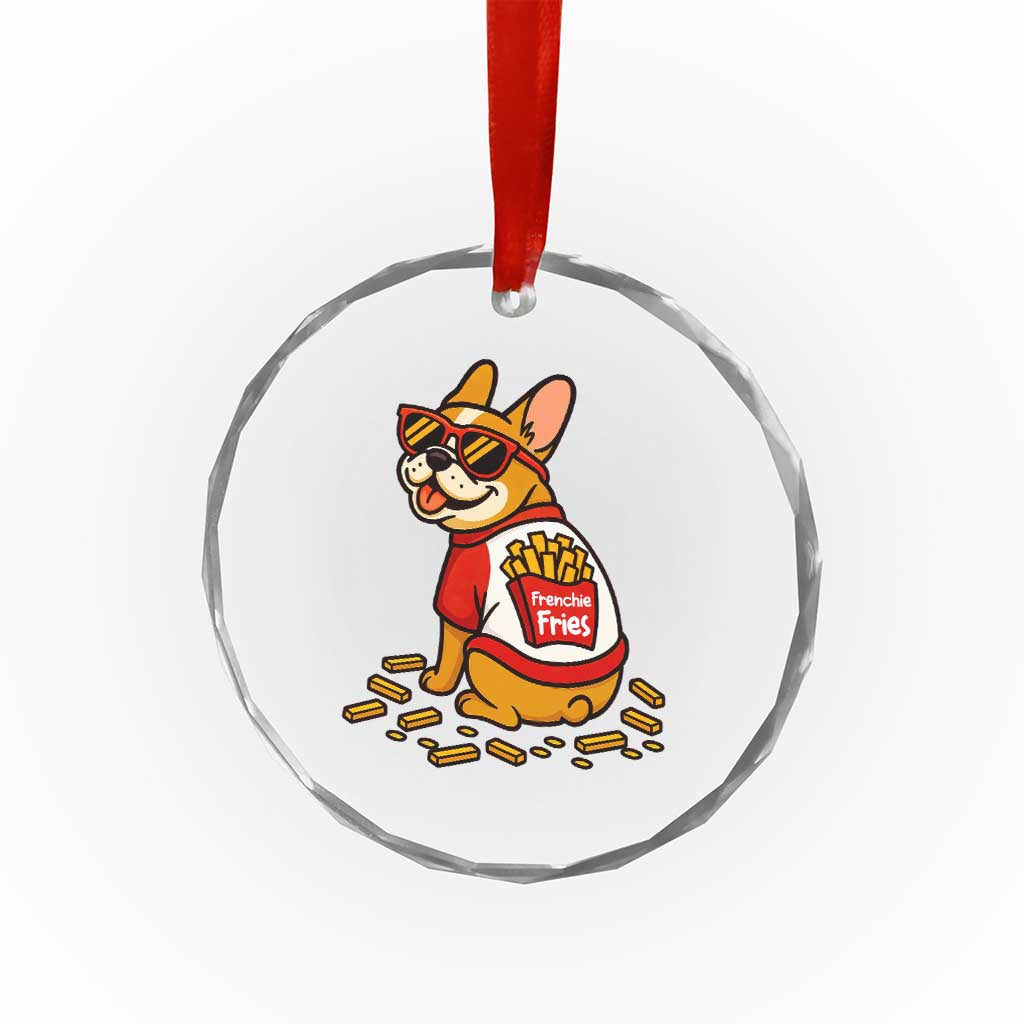 Frenchie Fries Crystal Glass Ornament Funny French Bulldog Lover Gift TS12