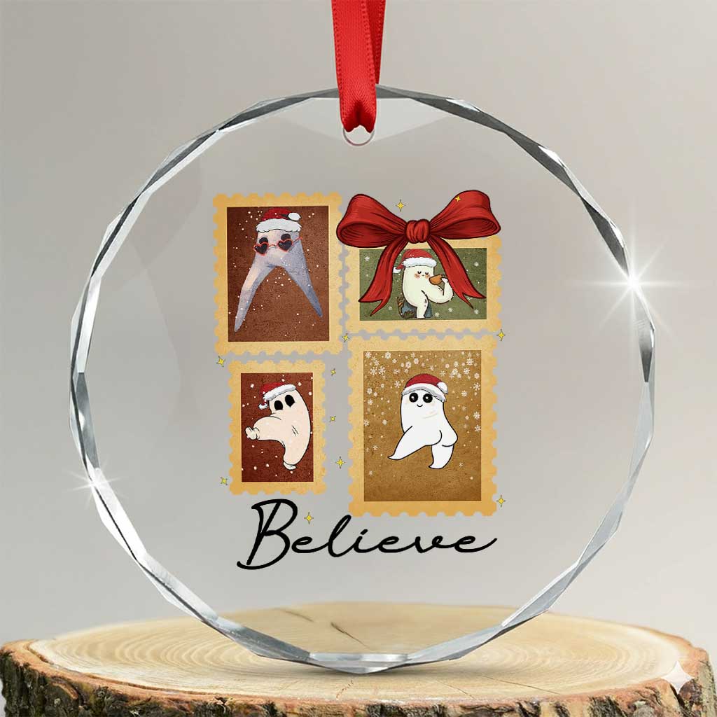 Fresno Nightcrawler Cryptid Christmas Believe Gift Crystal Glass Ornament - Wonder Print Shop