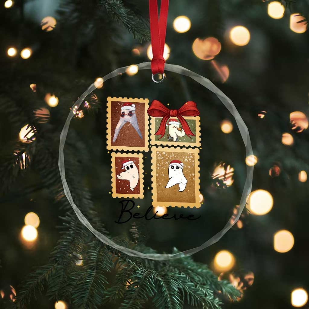 Fresno Nightcrawler Cryptid Christmas Believe Gift Crystal Glass Ornament - Wonder Print Shop