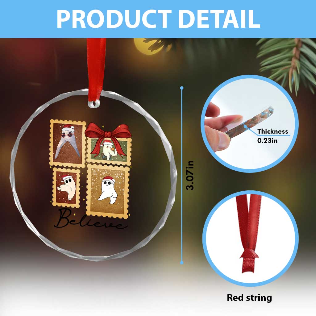 Fresno Nightcrawler Cryptid Christmas Believe Gift Crystal Glass Ornament - Wonder Print Shop