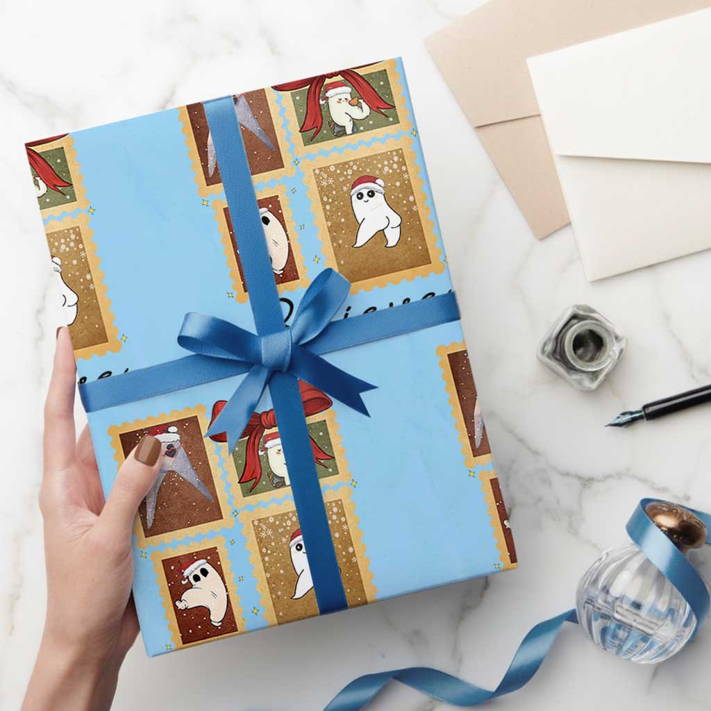 Fresno Nightcrawler Cryptid Christmas Believe Gift Wrapping Paper Roll - Wonder Print Shop