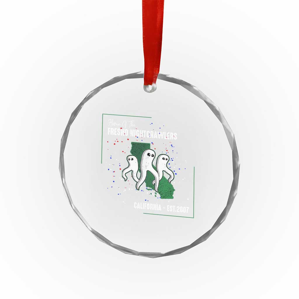 Fresno Nightcrawlers Crystal Glass Ornament Home Of California Cryptid Gift - Wonder Print Shop