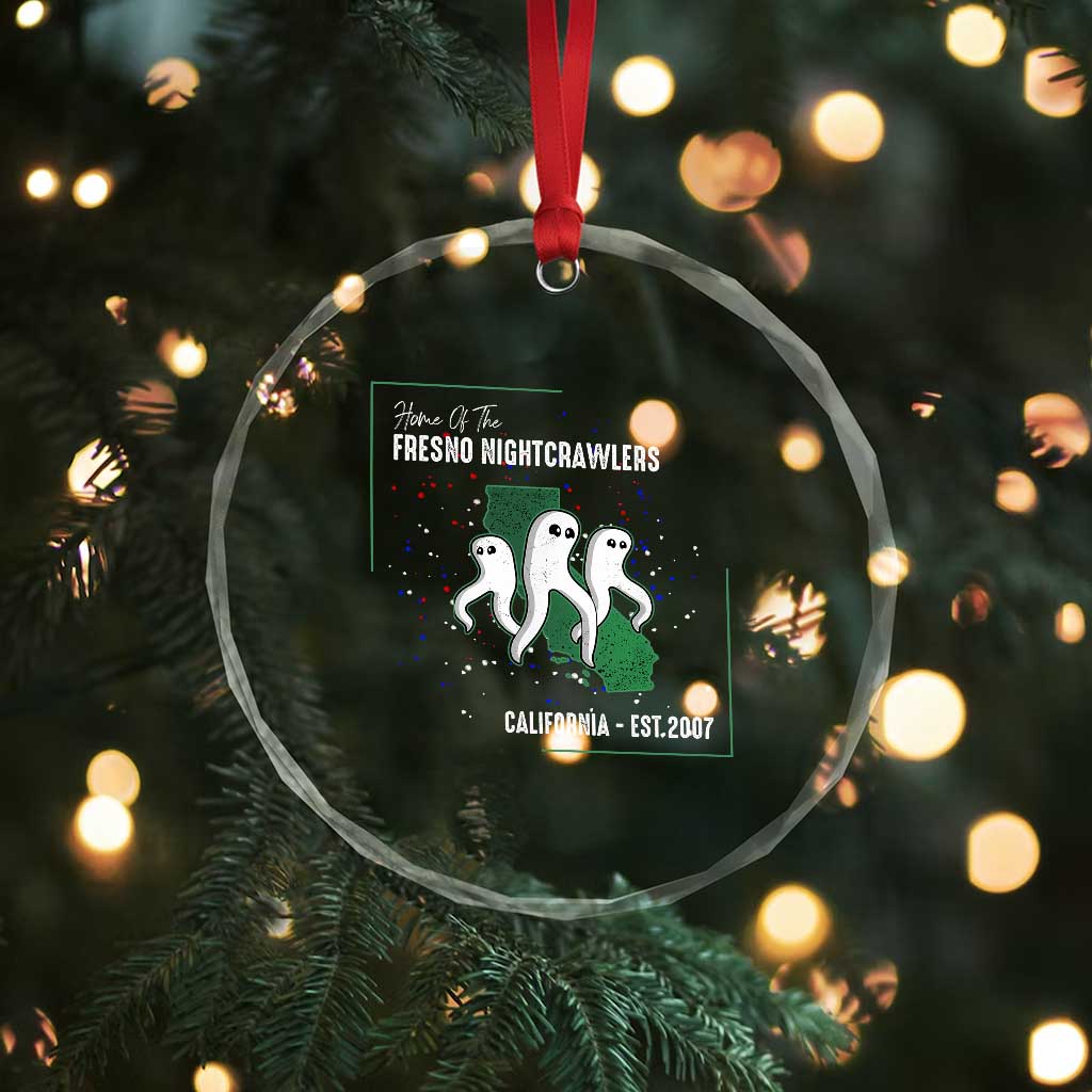 Fresno Nightcrawlers Crystal Glass Ornament Home Of California Cryptid Gift - Wonder Print Shop