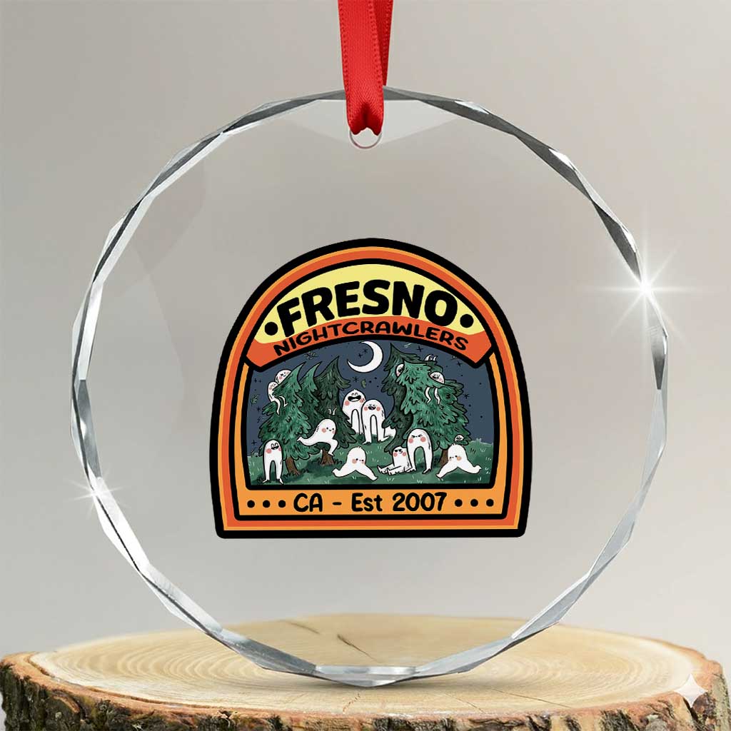 Fresno Nightcrawlers Folklore Gift Crystal Glass Ornament Home Of California Cryptids - Wonder Print Shop