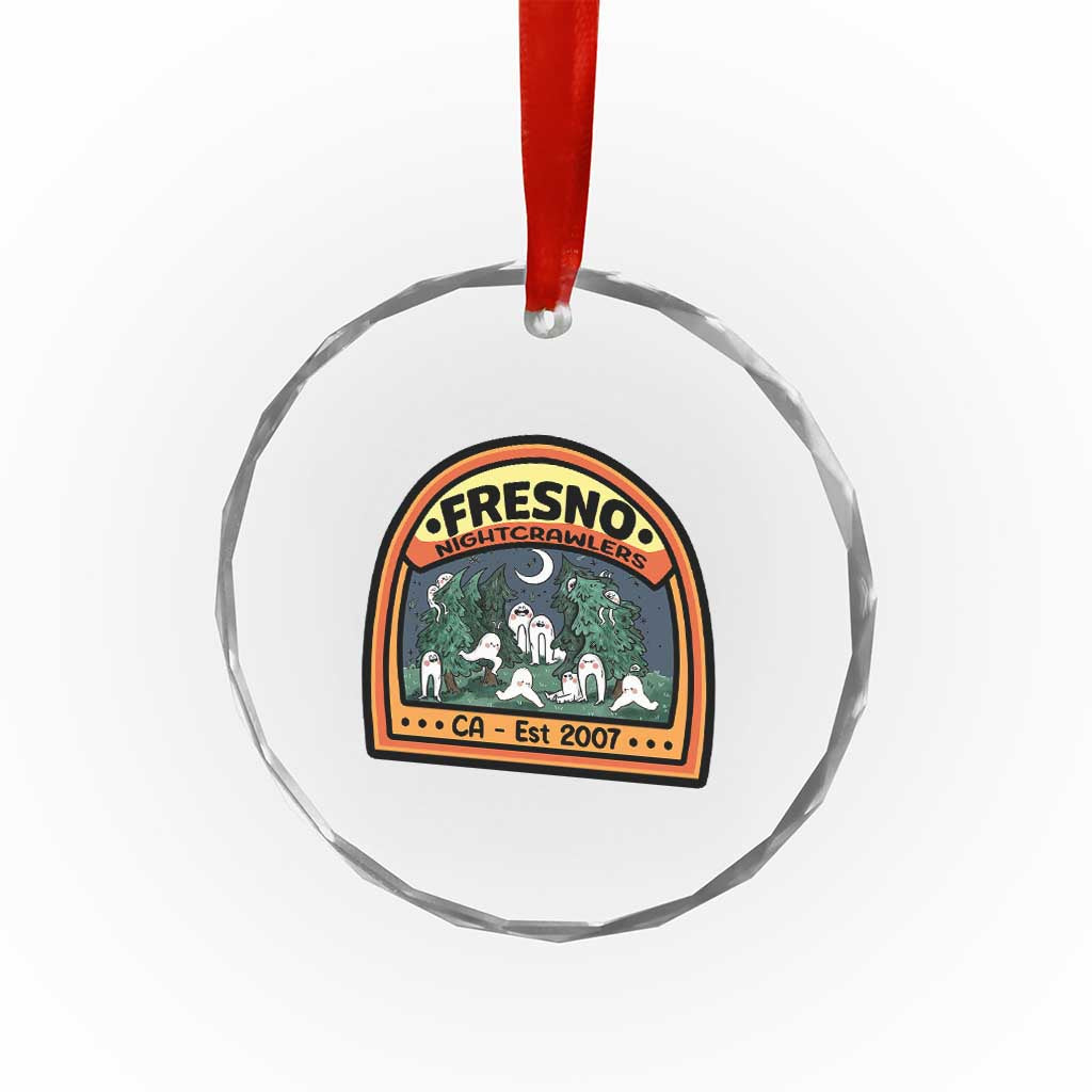 Fresno Nightcrawlers Folklore Gift Crystal Glass Ornament Home Of California Cryptids - Wonder Print Shop