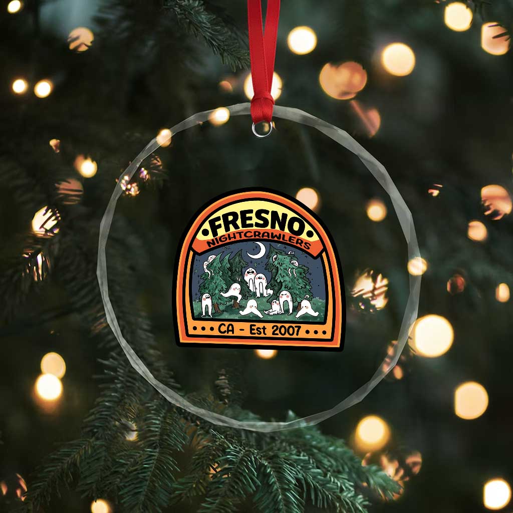 Fresno Nightcrawlers Folklore Gift Crystal Glass Ornament Home Of California Cryptids - Wonder Print Shop