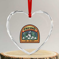 Fresno Nightcrawlers Folklore Gift Heart Crystal Glass Ornament Home Of California Cryptids - Wonder Print Shop